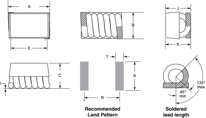 Core Dimensions AE513RAT Series High-Current Air Core Inductors | Air Core Inductors ...
